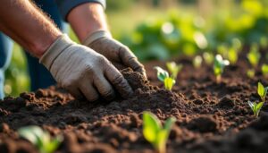 Guide d'utilisation du transplantoir en terre argileuse de jardin