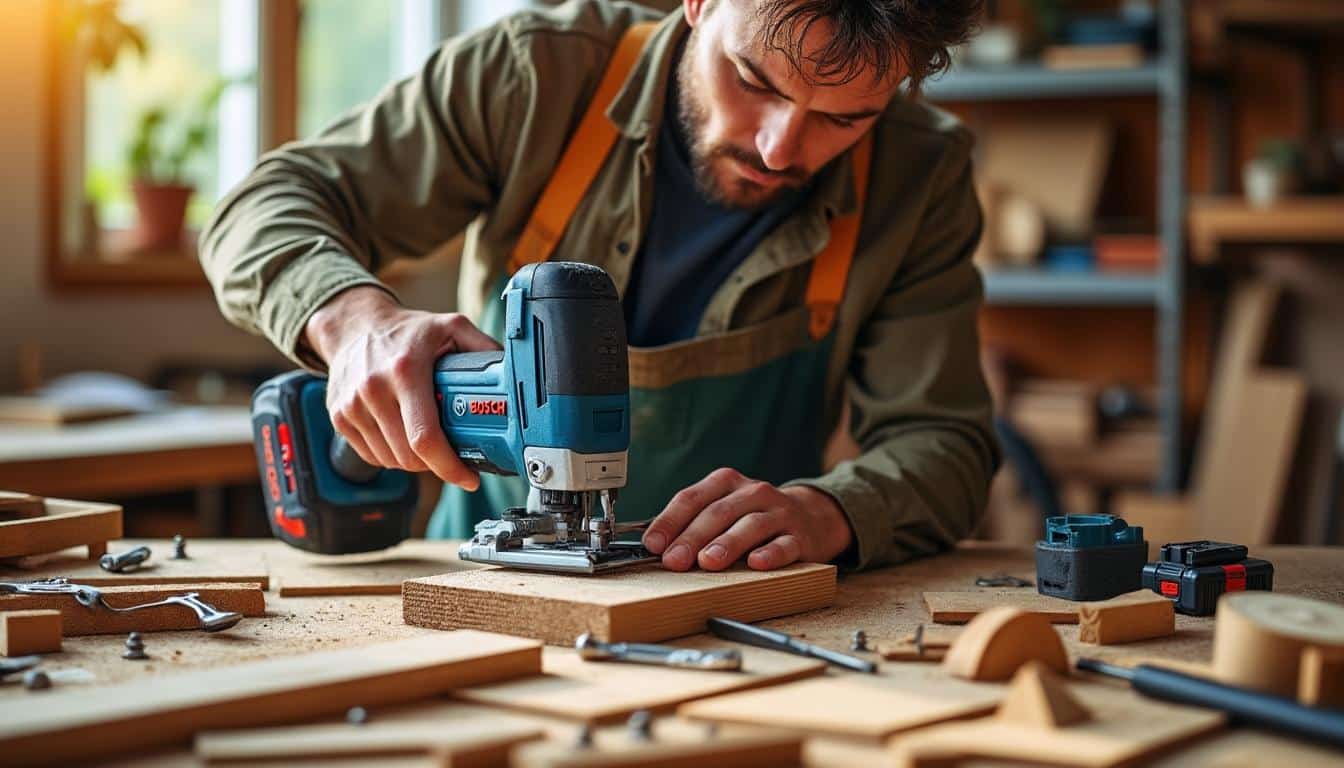 Illustration: Pourquoi la batterie de la scie sauteuse Bosch constitue un atout majeur pour vos projets