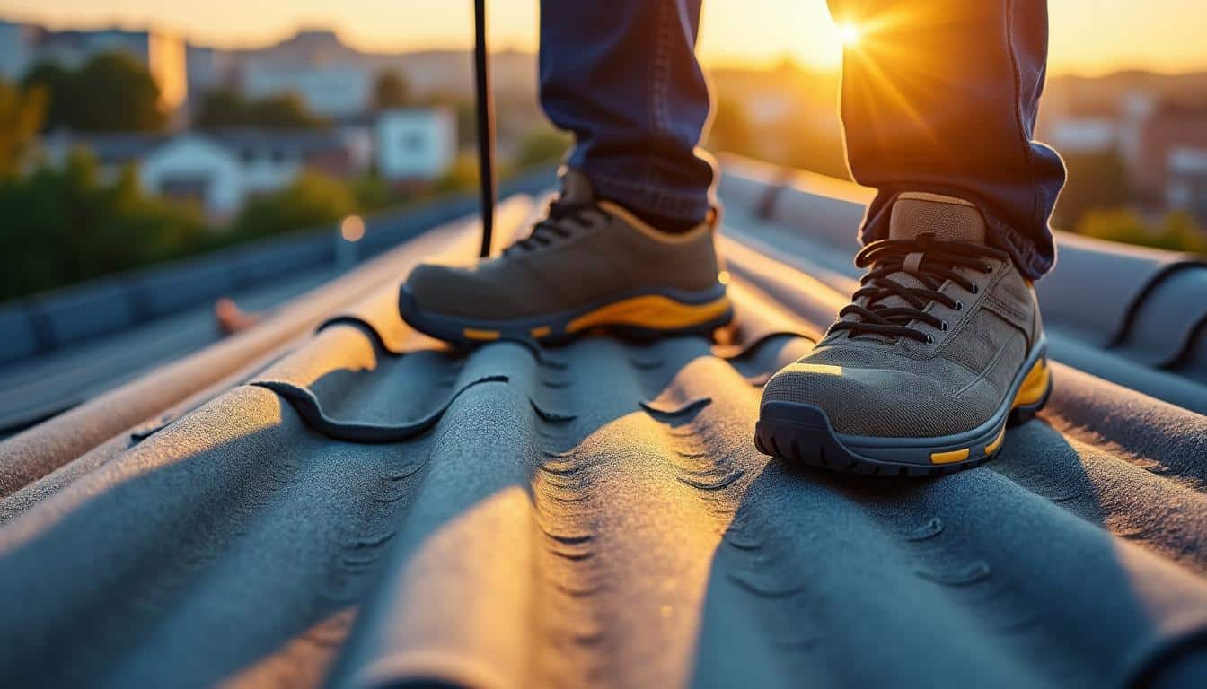 Illustration: Comment la chaussure anti glisse pour toiture protège vraiment sur les toits