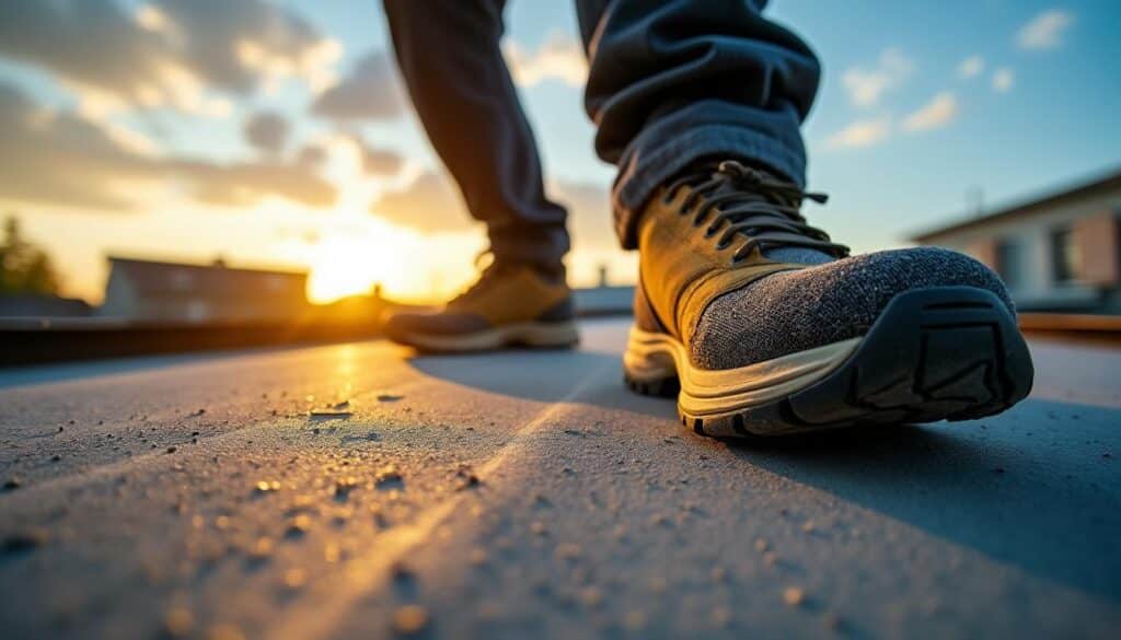 Chaussure anti glisse pour toiture : sécurité et adhérence optimales