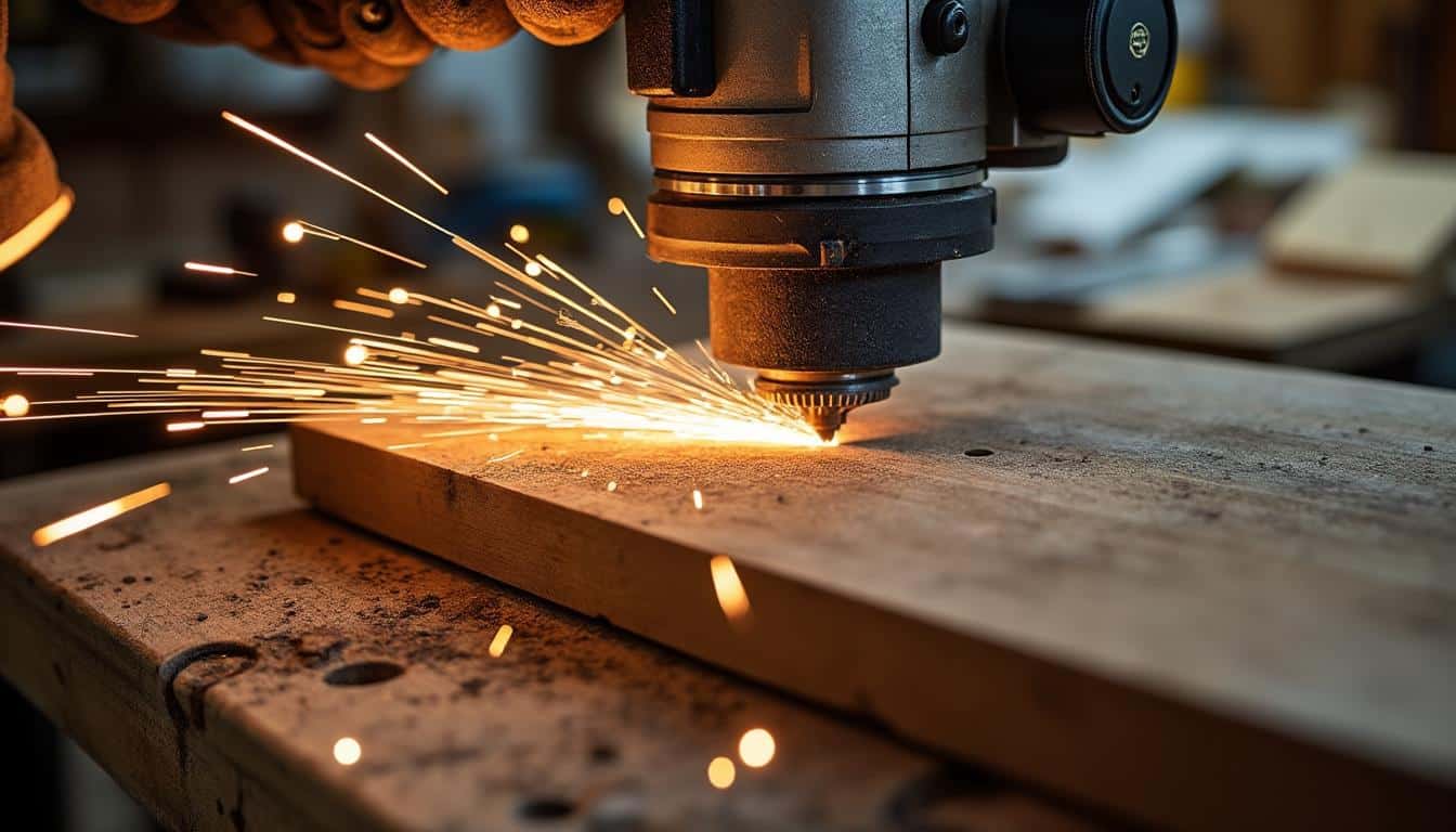 Illustration: Les performances techniques qui rendent la scie à onglet Erbauer efficace