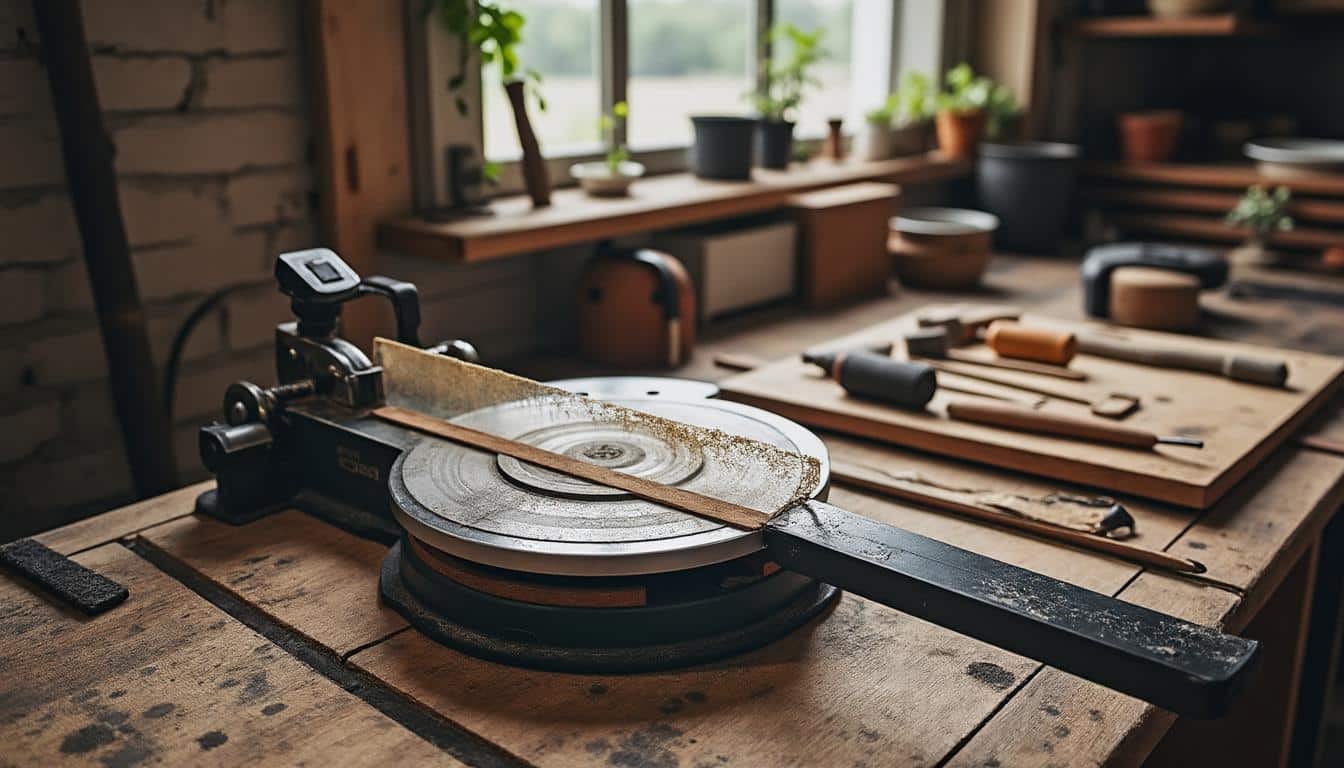 Illustration: Comprendre la scie circulaire avec plateau : définition et composants clés