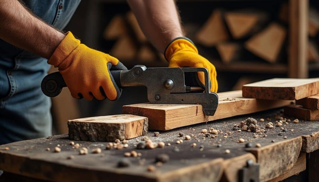 Scie à ruban pour le bois de chauffage : précision et sécurité