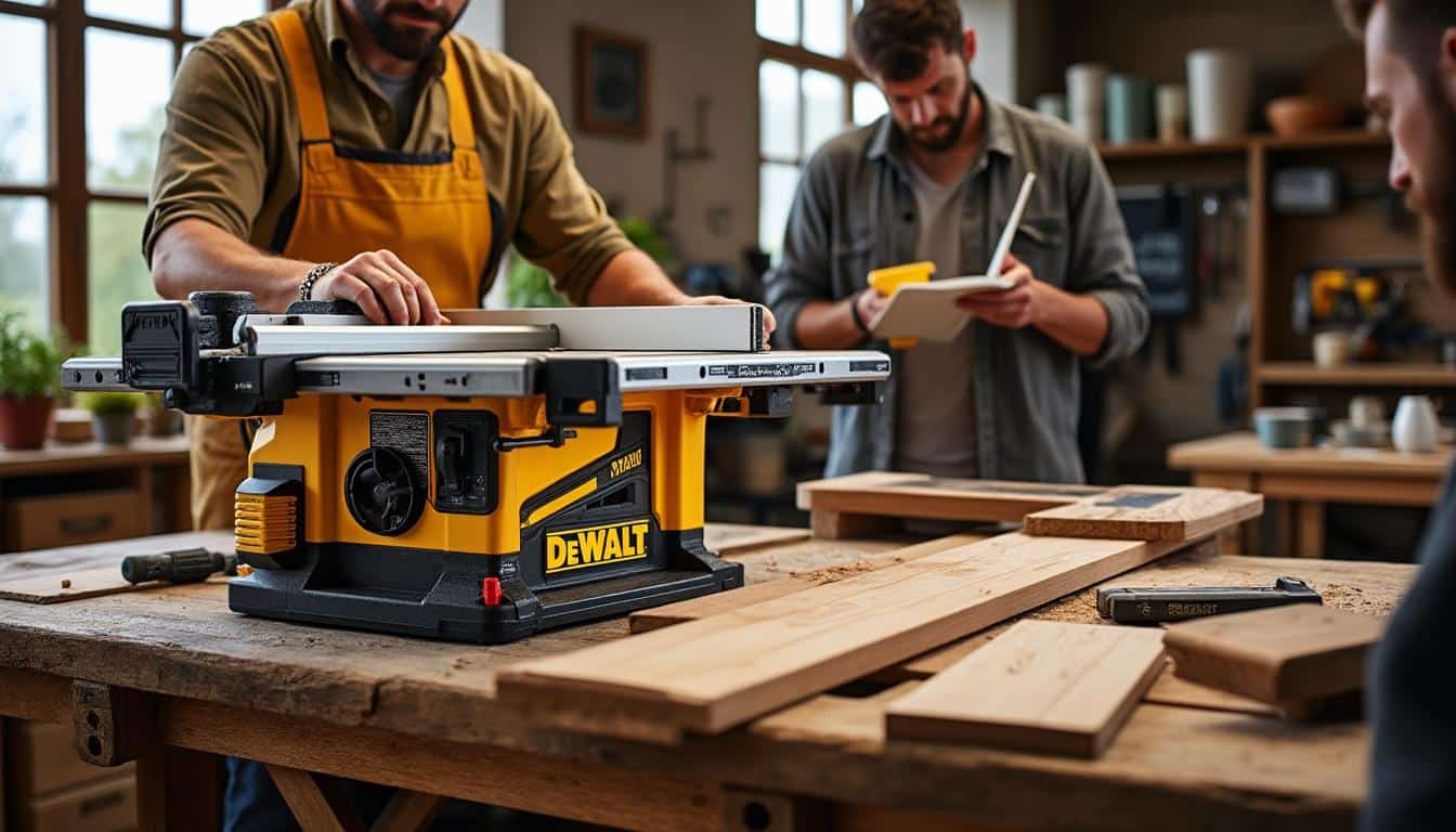 Illustration: Pourquoi la scie sur table Dewalt DWE7492 séduit les professionnels et amateurs