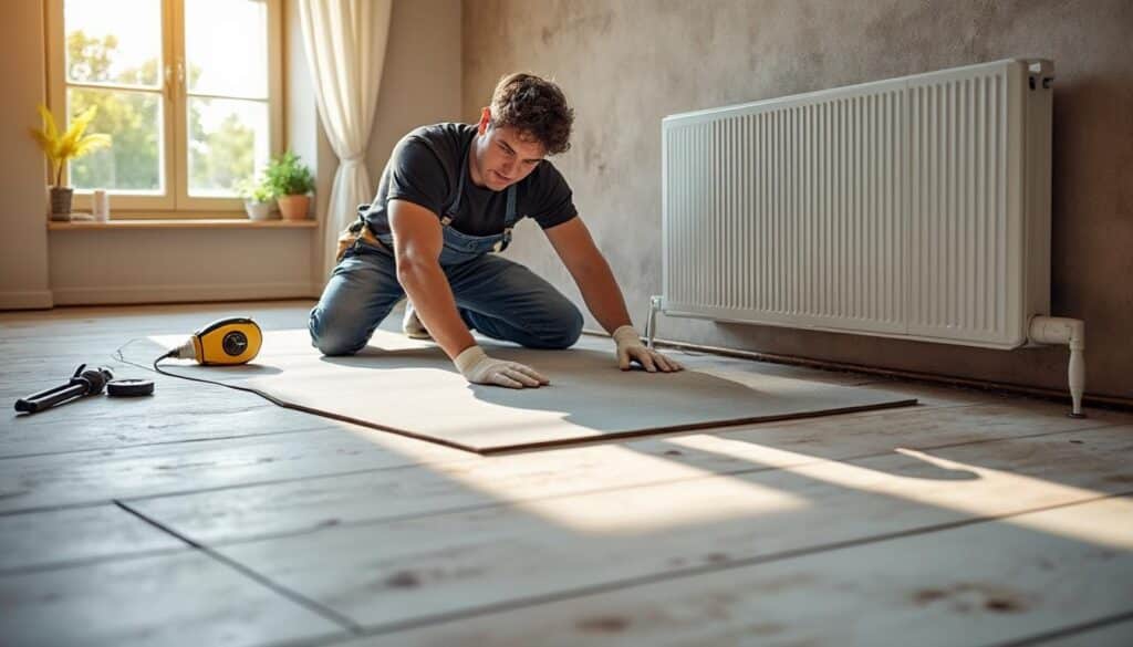 Plancher chauffant avec pompe à chaleur : confort et économies