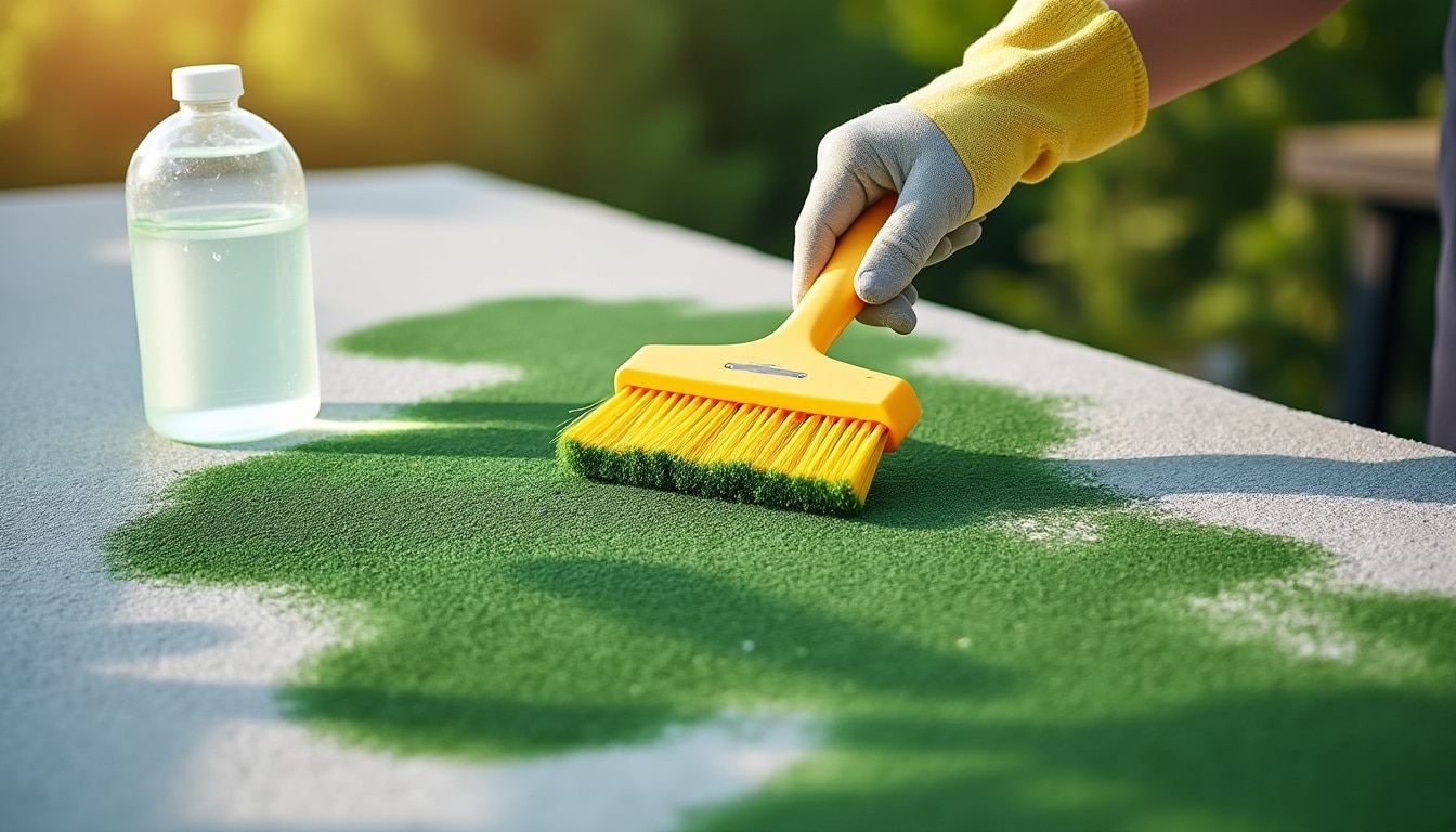 Illustration: Comprendre pourquoi et comment l’eau de javel agit contre la mousse